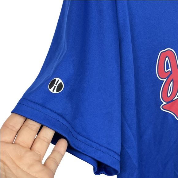 Holloway Kansas University Jayhawks Blue Jersey Tee Size Large - Picture 6 of 9